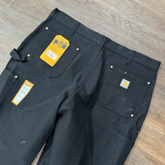 NWT Carhartt Black Double Knee Utility Work Pants Sz Sz 40x30 USA Workwear Skate